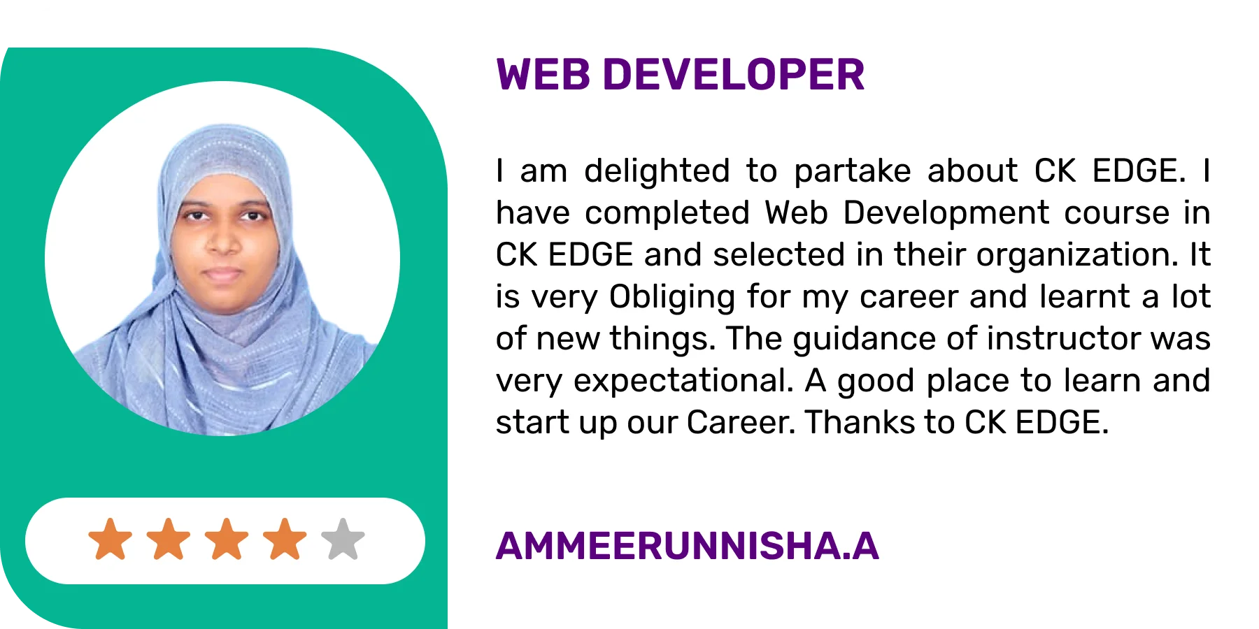 student testimonial 1